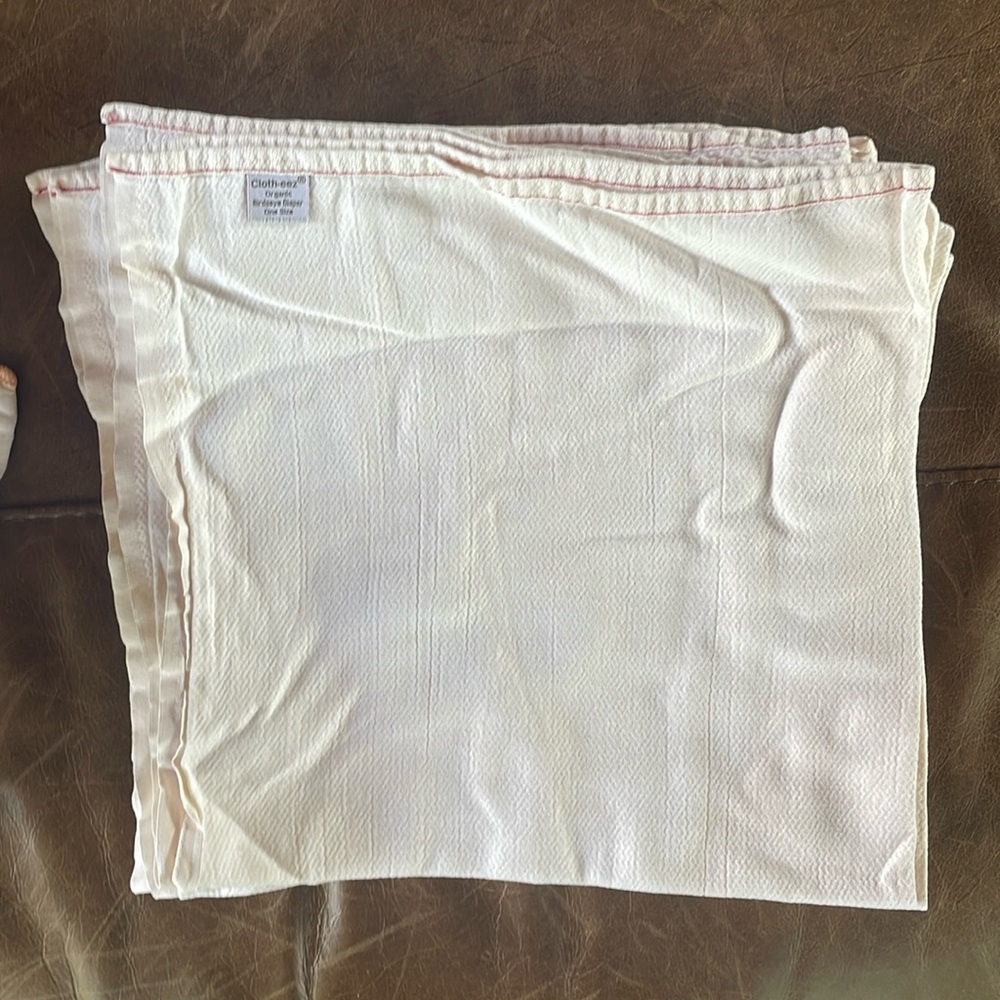 Green Mountain Cloth-Eez Organic Cotton Birdseye Cloth Diaper flats- one size